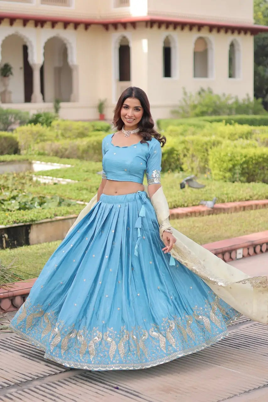 Gold Crush Embroidered Lehenga Set
