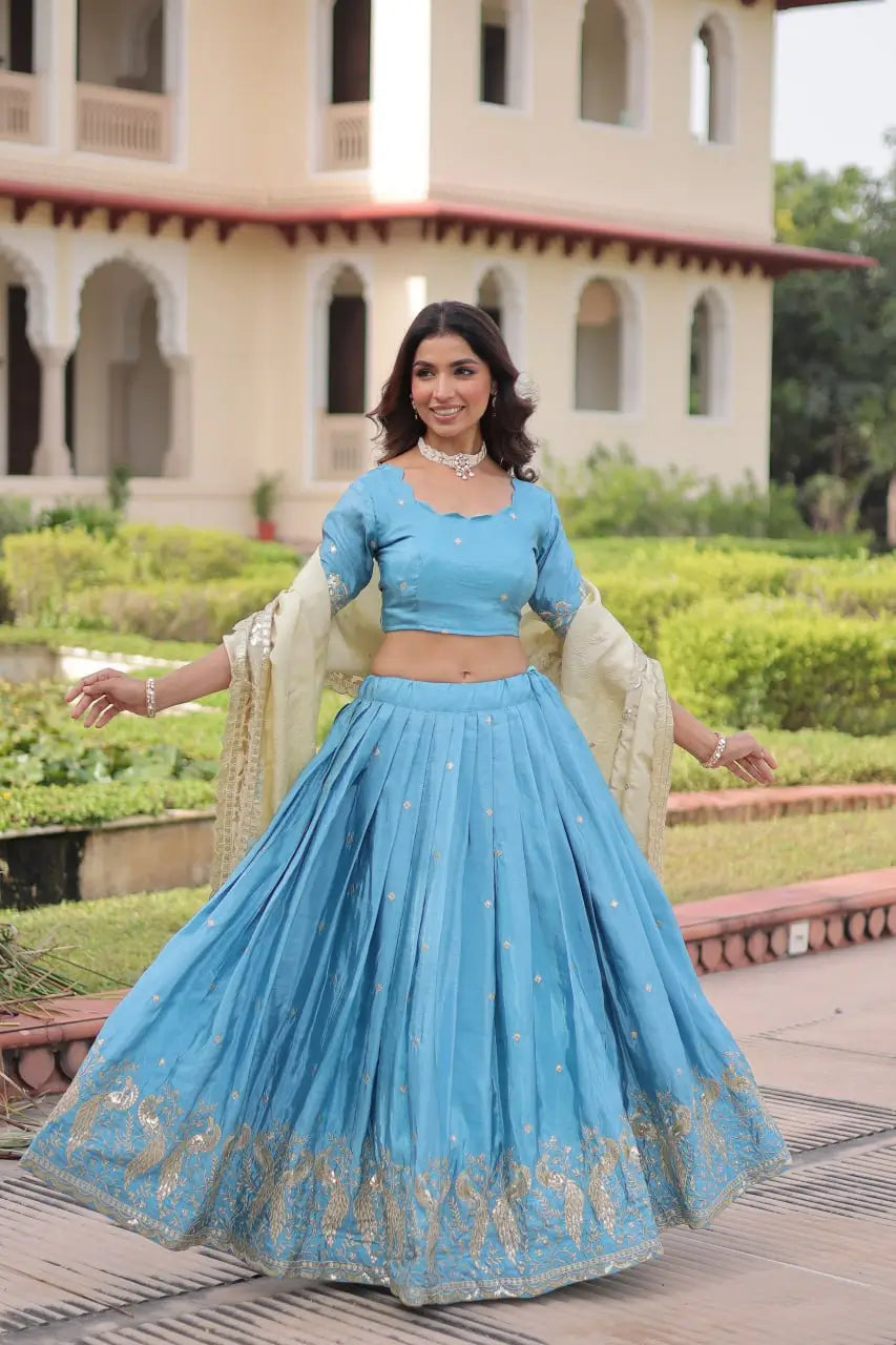 Gold Crush Embroidered Lehenga Set