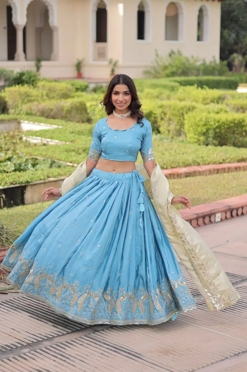 Gold Crush Embroidered Lehenga Set