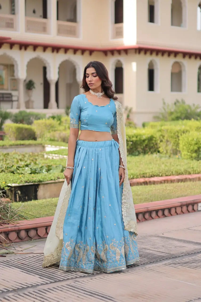 Gold Crush Embroidered Lehenga Set