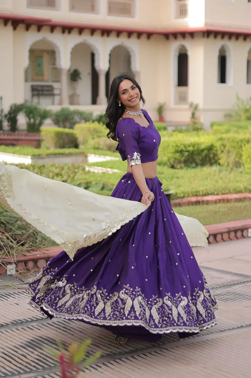 Gold Crush Embroidered Lehenga Set