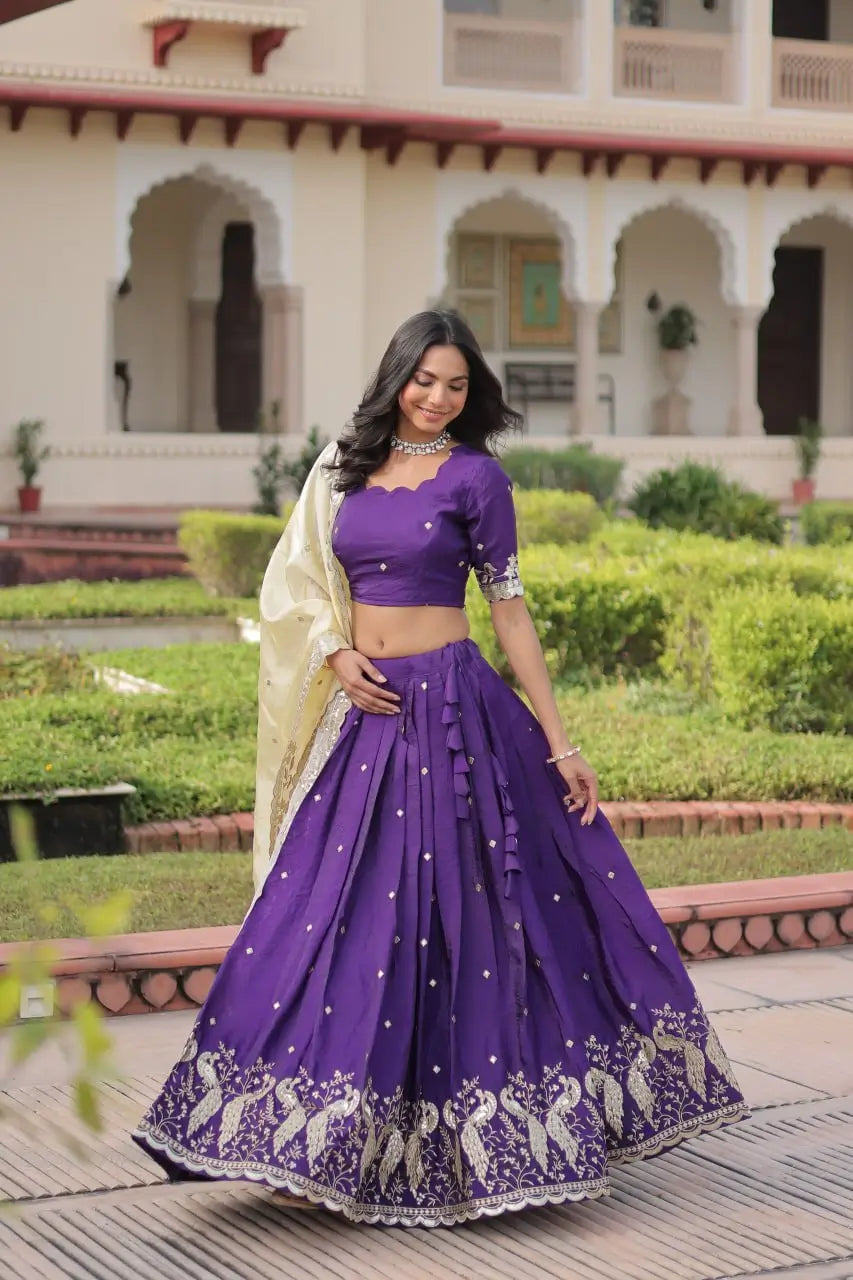 Gold Crush Embroidered Lehenga Set