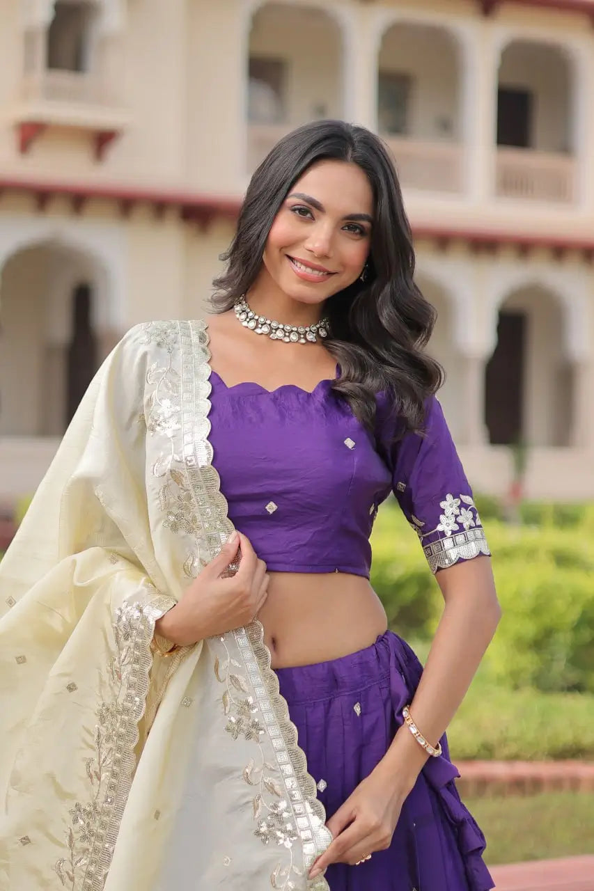 Gold Crush Embroidered Lehenga Set
