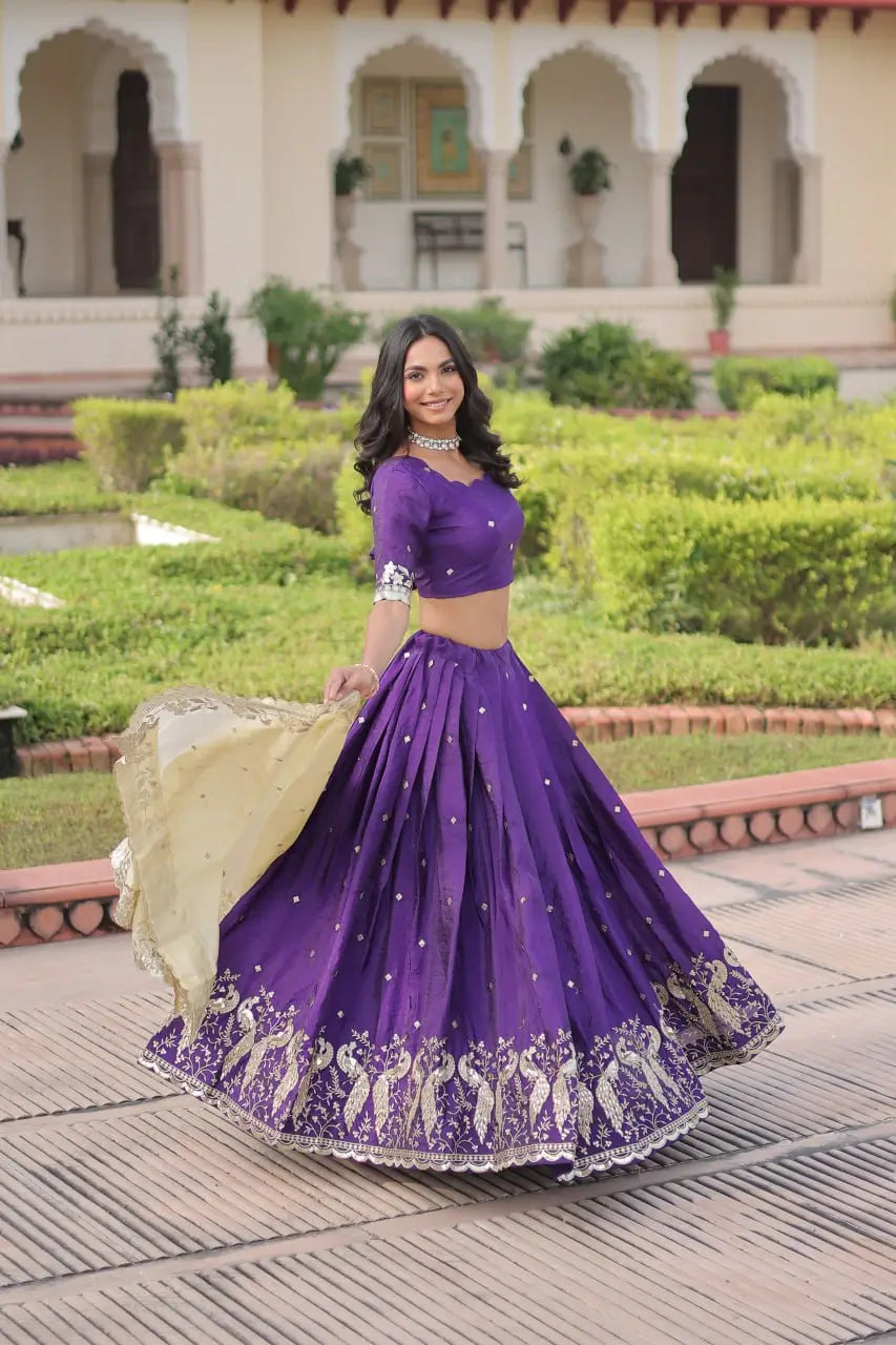 Gold Crush Embroidered Lehenga Set