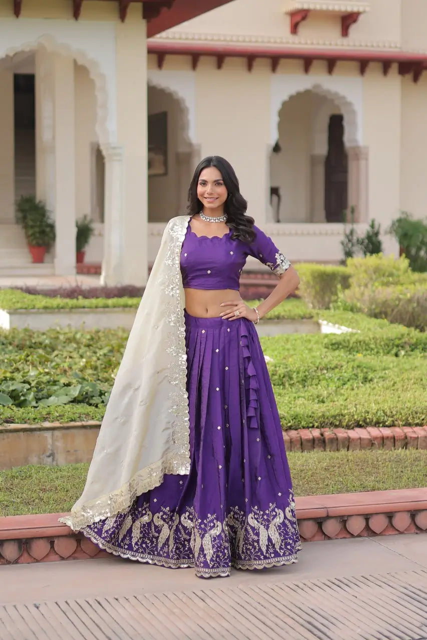 Gold Crush Embroidered Lehenga Set