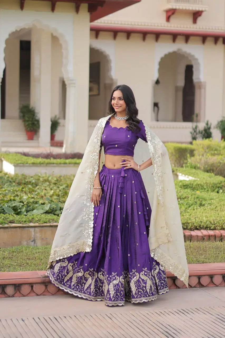 Gold Crush Embroidered Lehenga Set