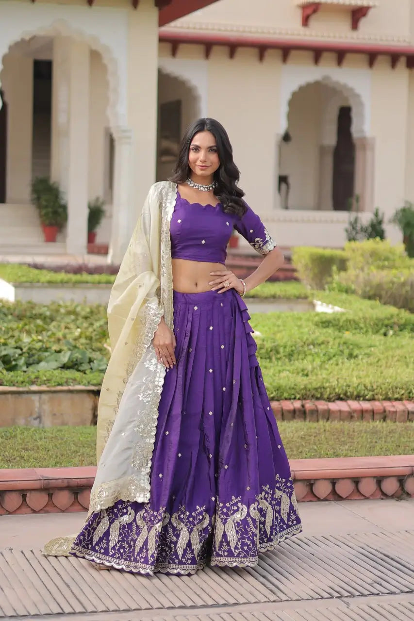 Gold Crush Embroidered Lehenga Set