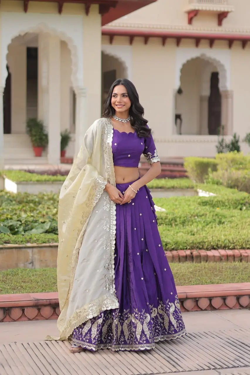 Gold Crush Embroidered Lehenga Set