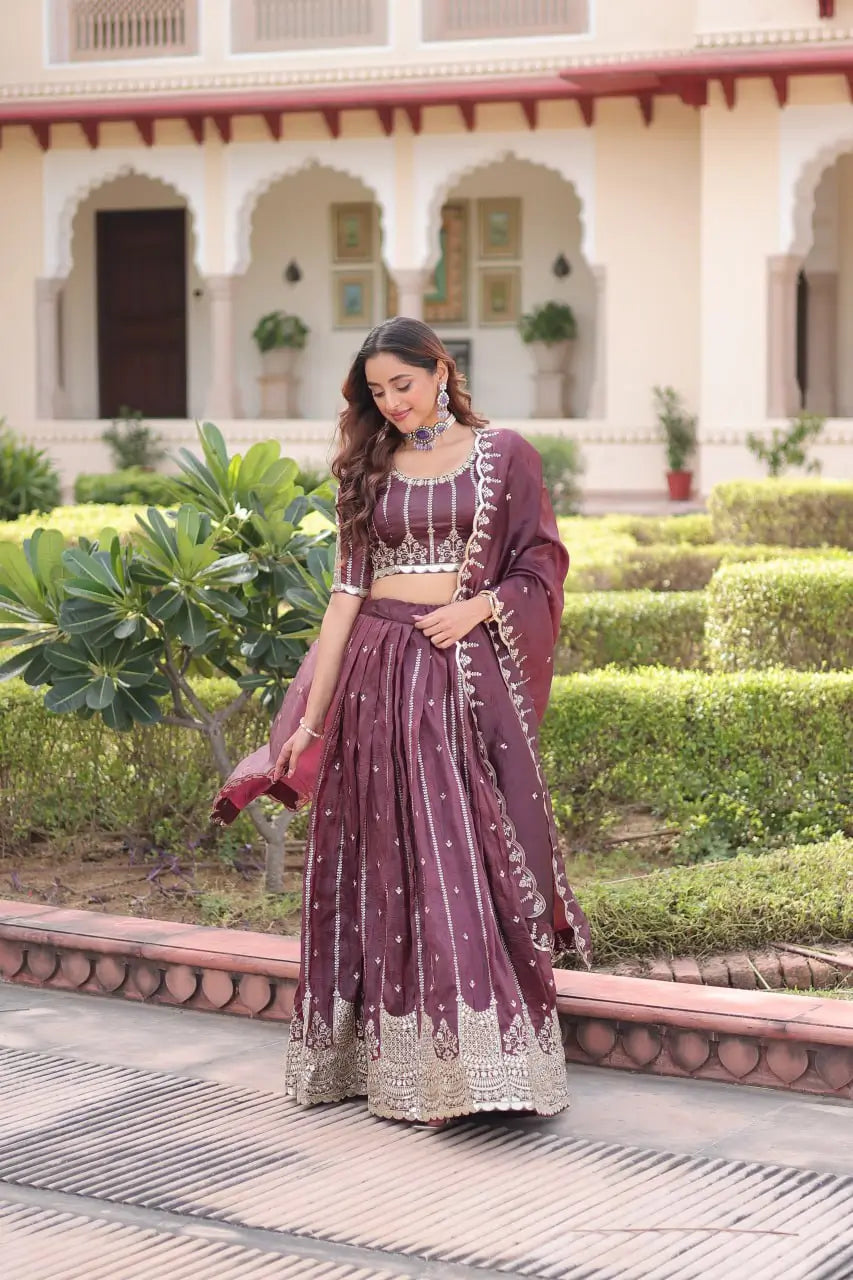 Gold Crush Embroidered Lehenga Set