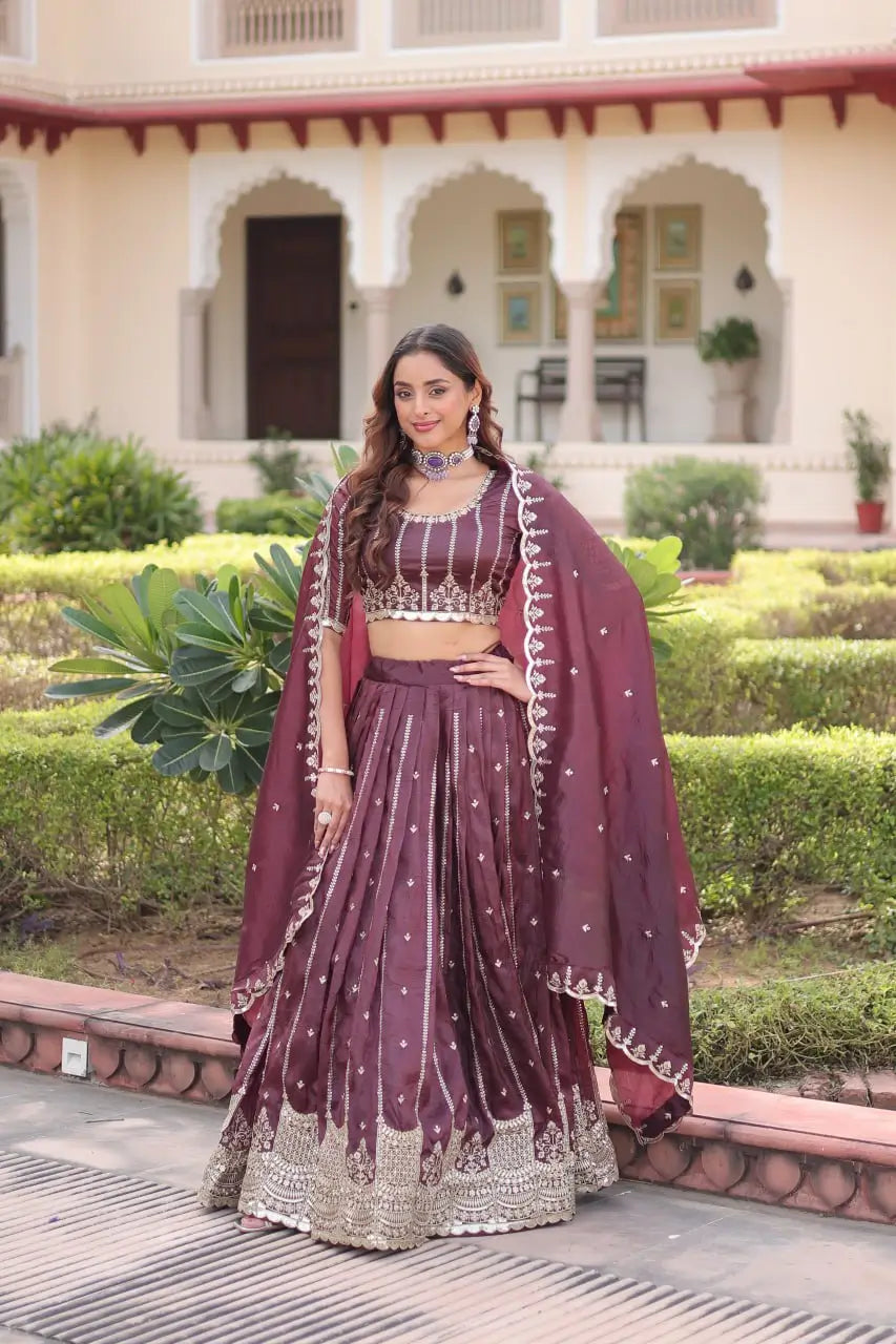 Gold Crush Embroidered Lehenga Set