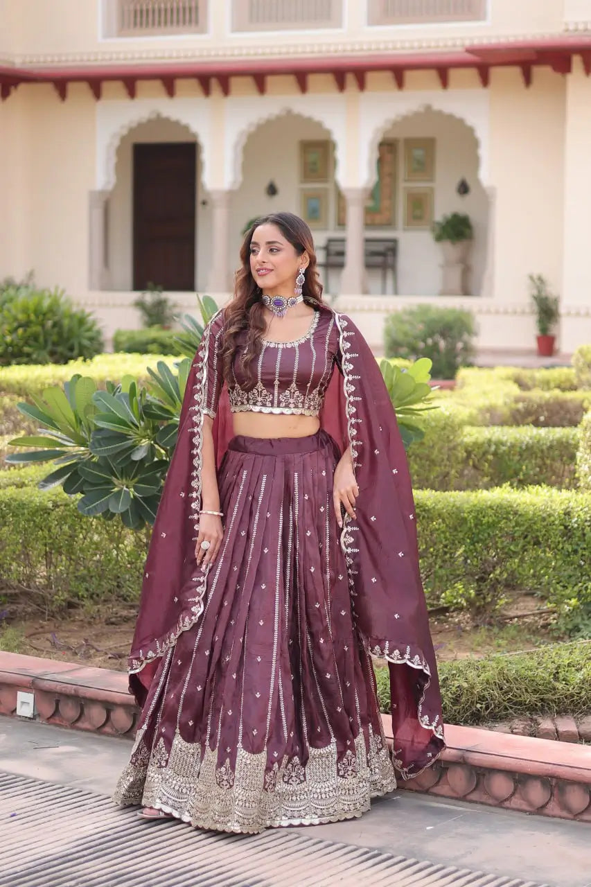 Gold Crush Embroidered Lehenga Set