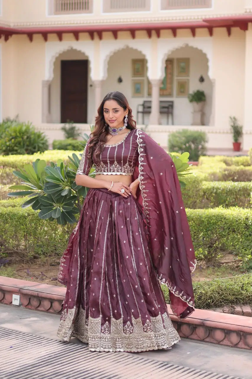 Gold Crush Embroidered Lehenga Set