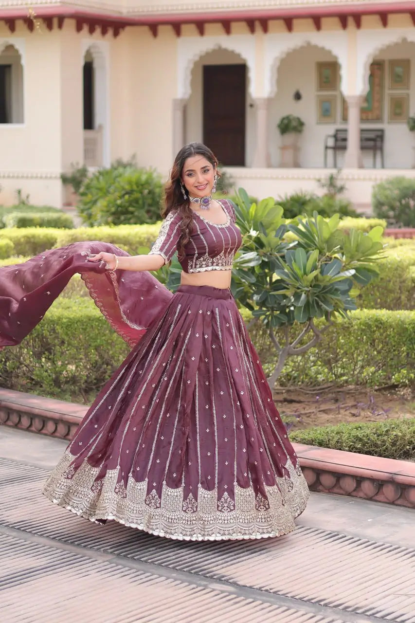 Gold Crush Embroidered Lehenga Set