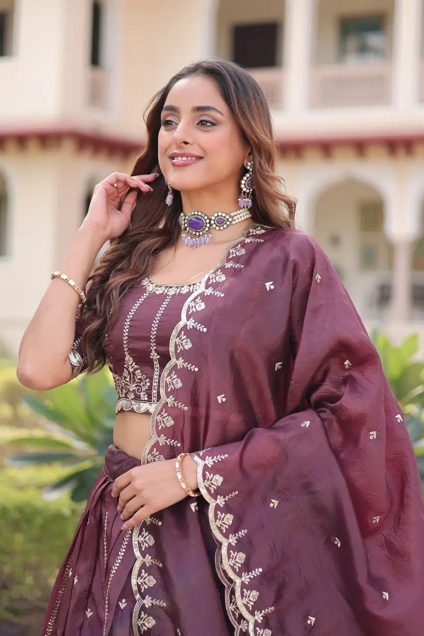 Gold Crush Embroidered Lehenga Set