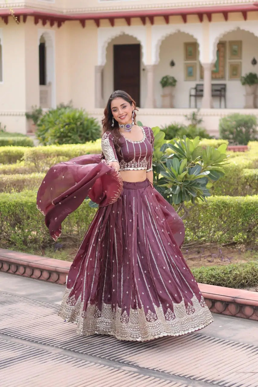 Gold Crush Embroidered Lehenga Set
