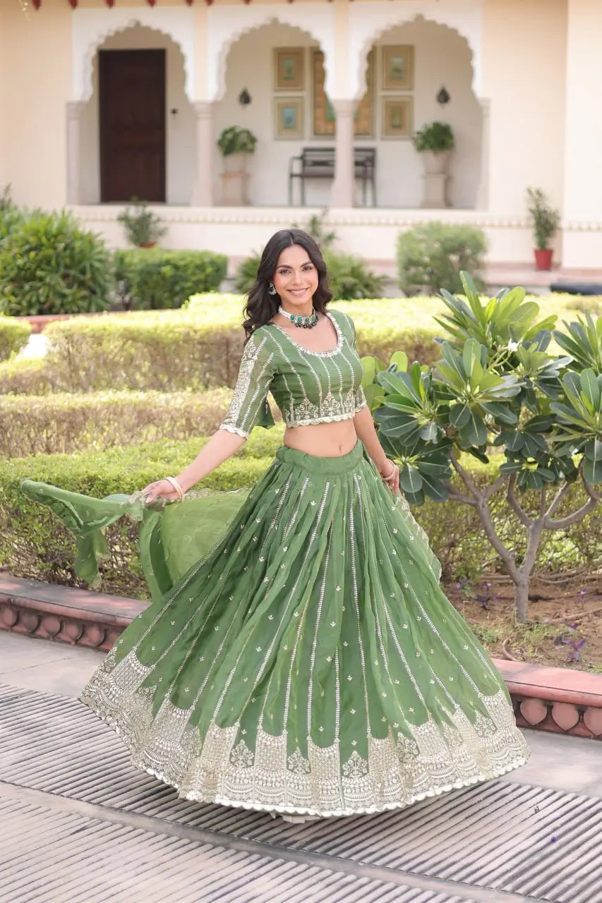 Gold Crush Embroidered Lehenga Set