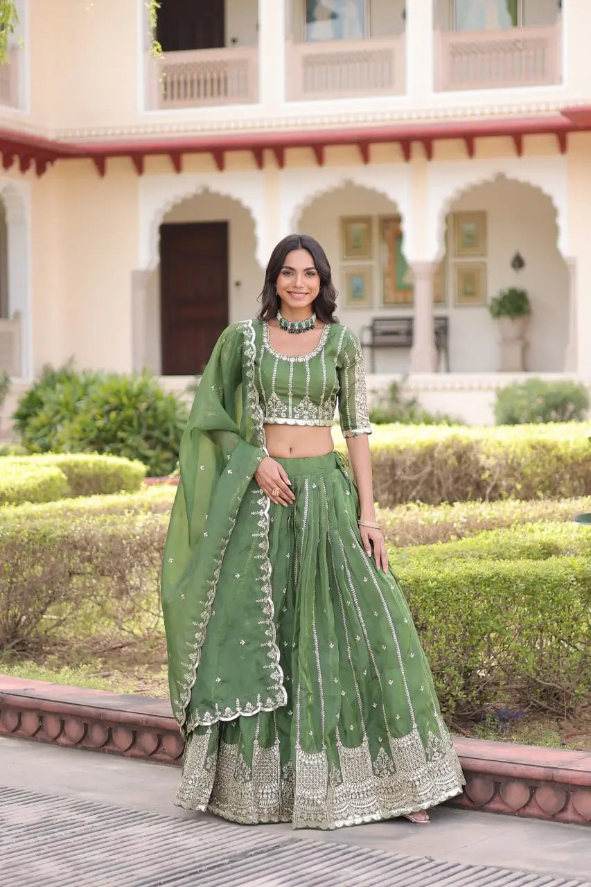 Gold Crush Embroidered Lehenga Set