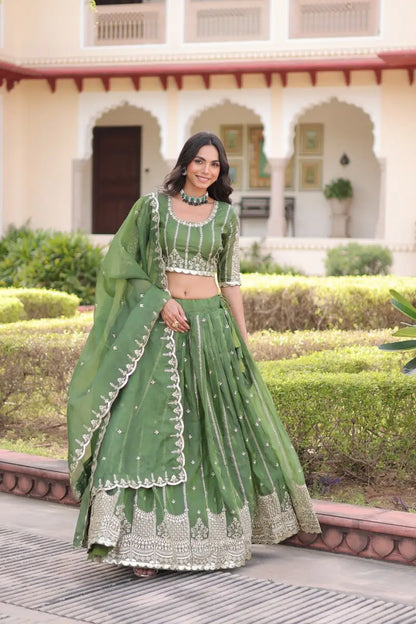 Gold Crush Embroidered Lehenga Set