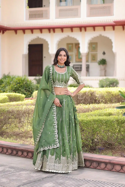 Gold Crush Embroidered Lehenga Set
