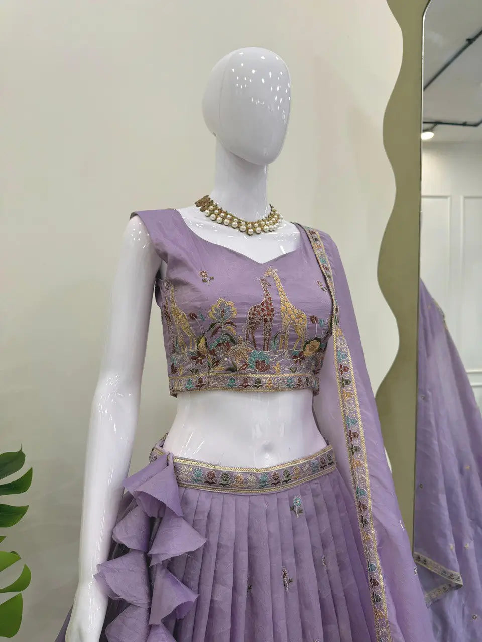 Gold Crush Embroidered Lehenga Set