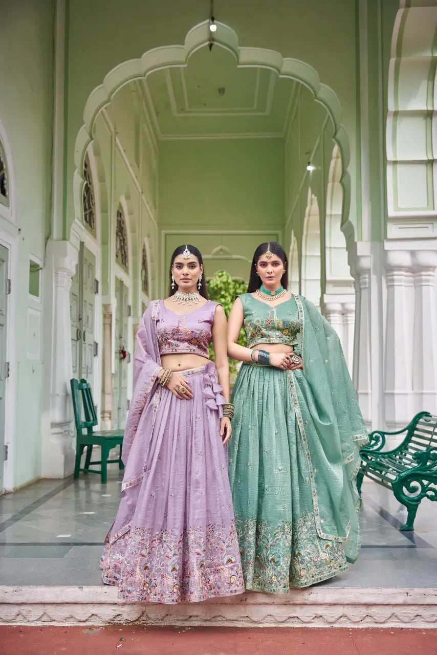 Gold Crush Embroidered Lehenga Set