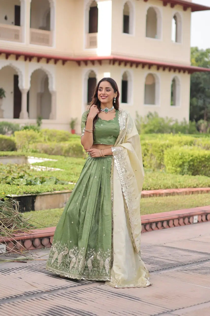 Gold Crush Embroidered Lehenga Set