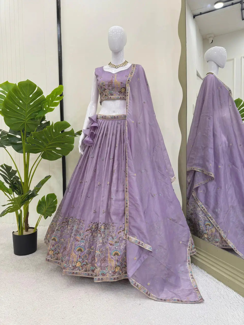 Gold Crush Embroidered Lehenga Set