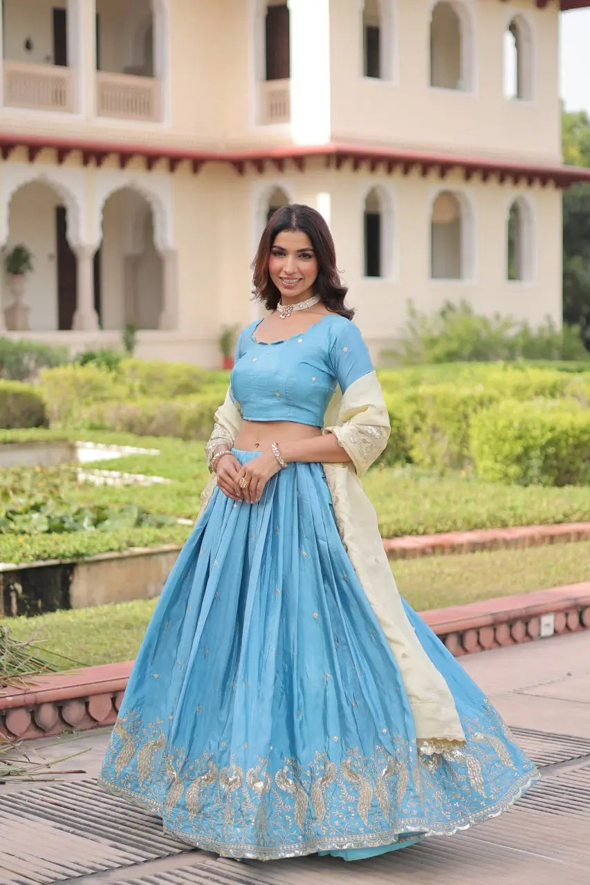 Gold Crush Embroidered Lehenga Set