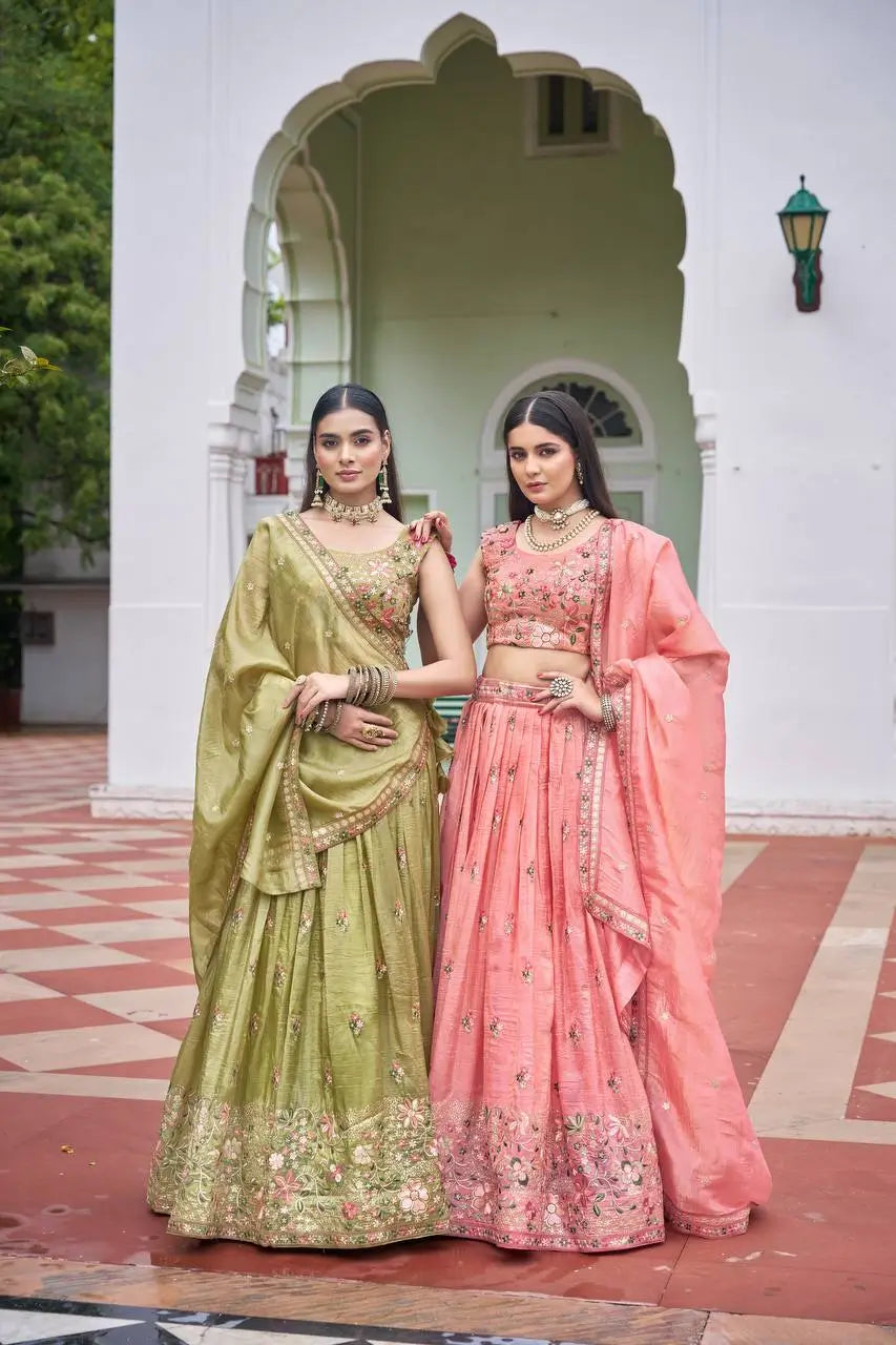 Gold Crush Embroidered Lehenga Set