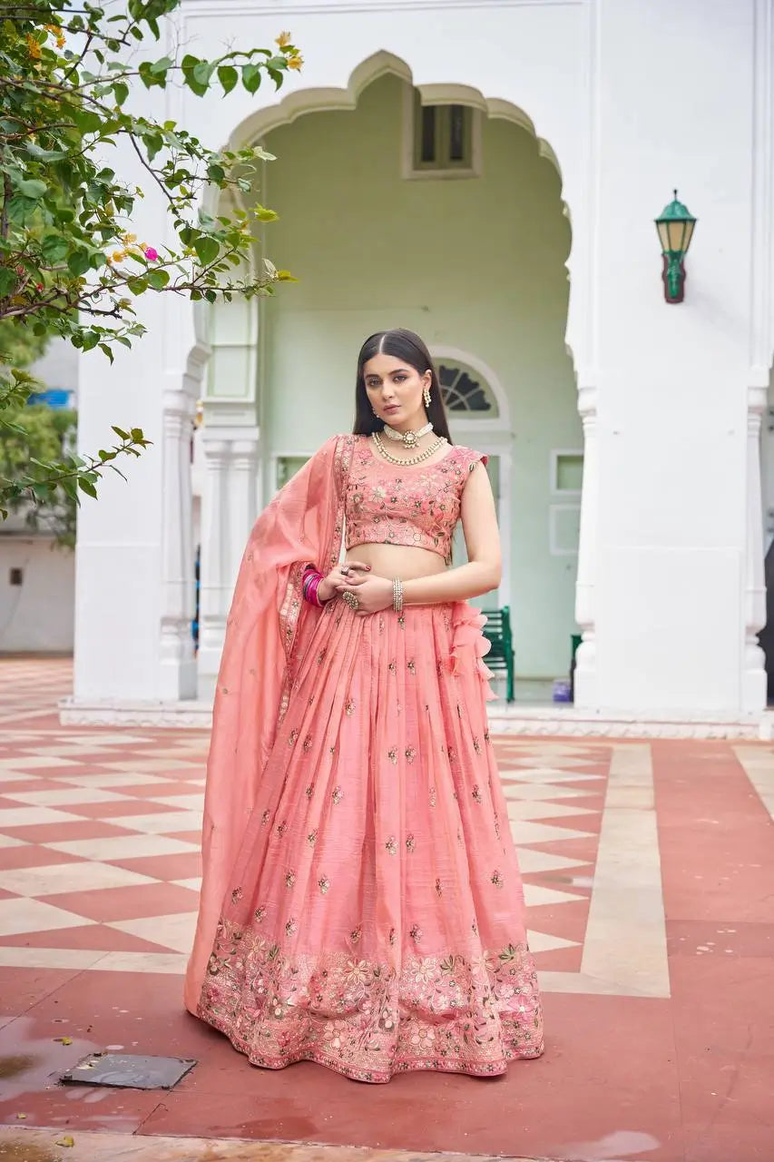 Gold Crush Embroidered Lehenga Set