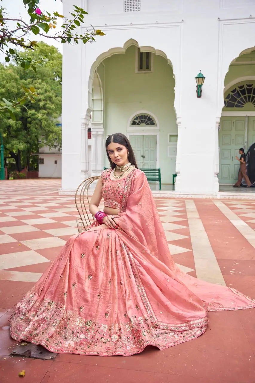 Gold Crush Embroidered Lehenga Set