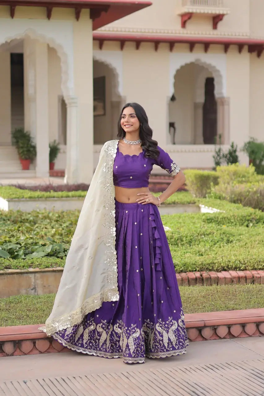 Gold Crush Embroidered Lehenga Set