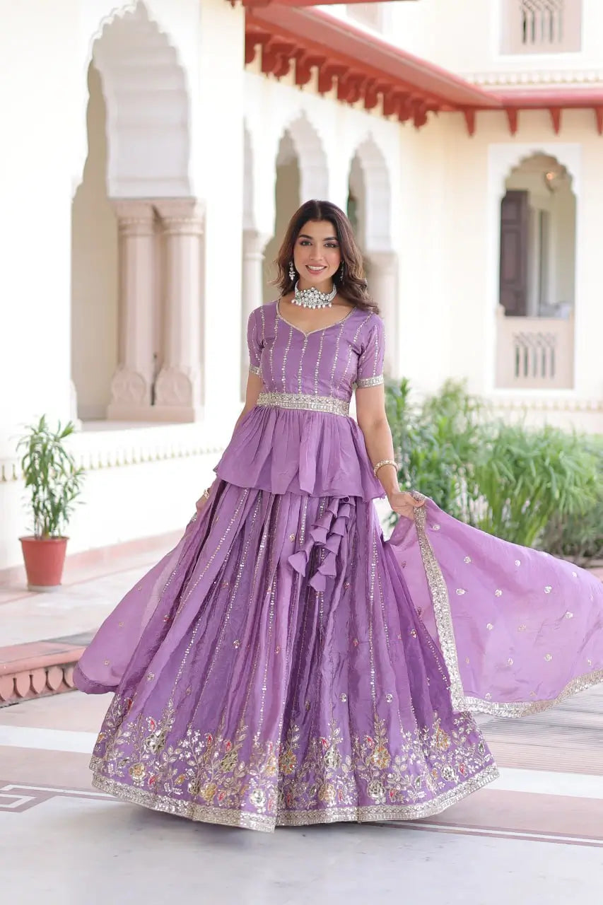 Gold Crush Embroidered Lehenga Set