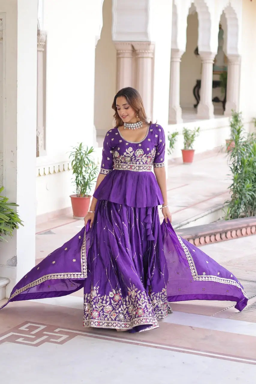 Gold Crush Embroidered Lehenga Set