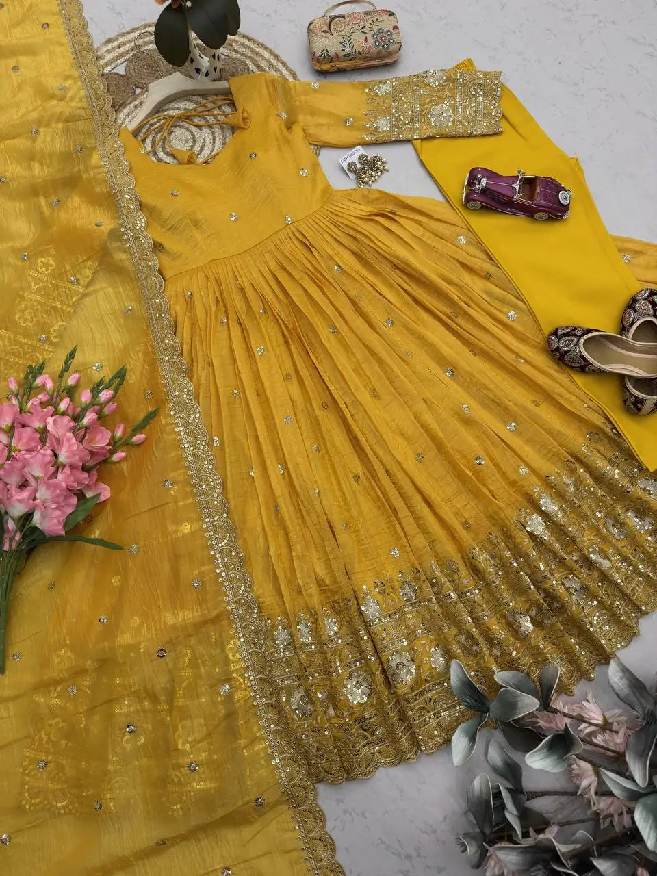 Golden Crush Sequin Gown