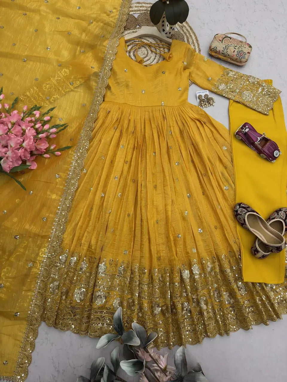 Golden Crush Sequin Gown