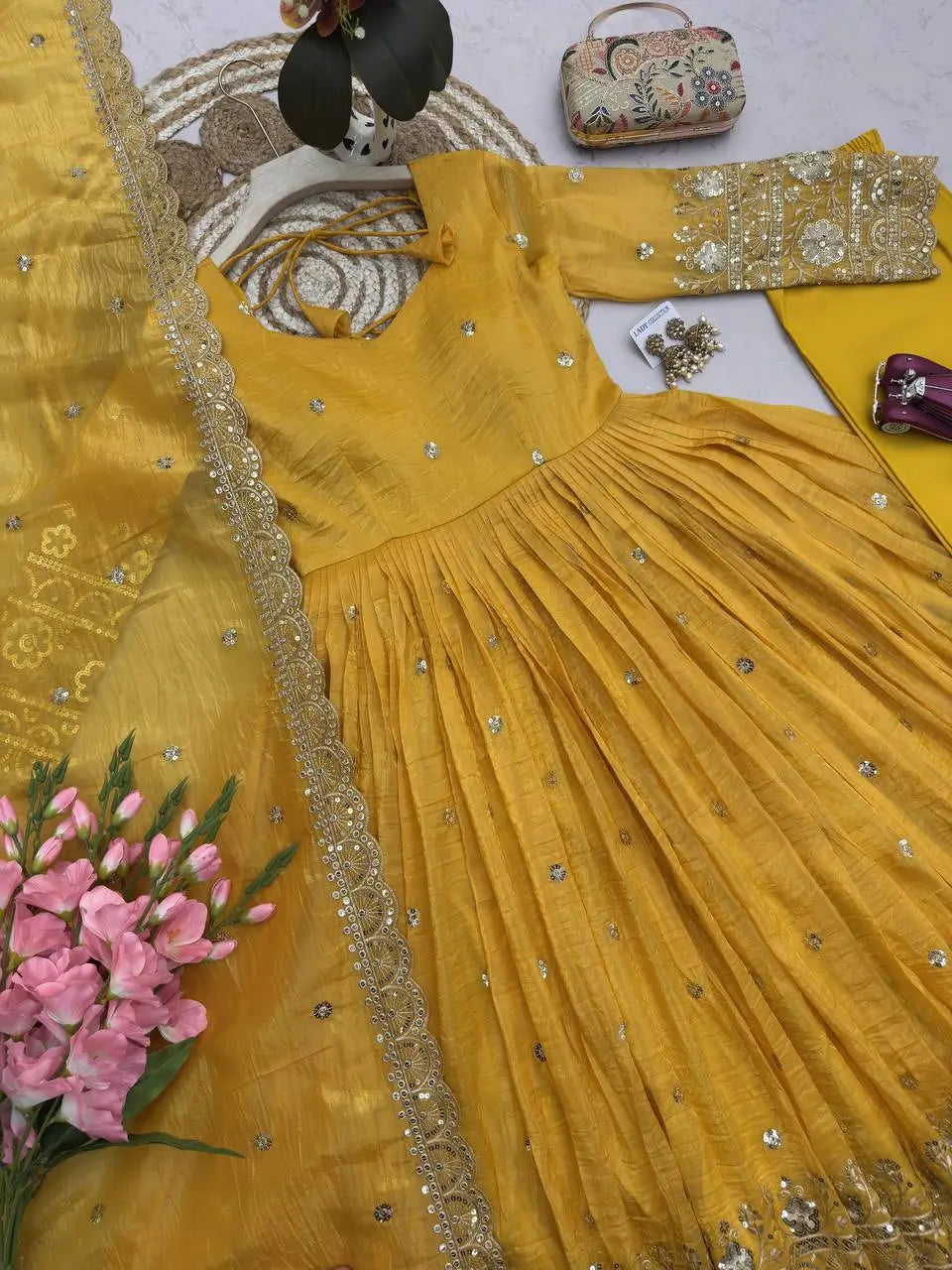 Golden Crush Sequin Gown