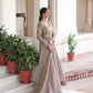 Golden Elegance Embroidered Anarkali Gown with Dupatta for Festive and Wedding Wear