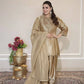 Golden Fendy Silk Embroidered Salwar Suit Set