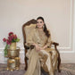 Golden Fendy Silk Embroidered Salwar Suit Set
