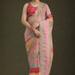 Goldy Silk Printed Saree with Zari & Sequins Embroidery