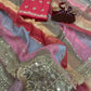 Goldy Silk Printed Saree with Zari & Sequins Embroidery