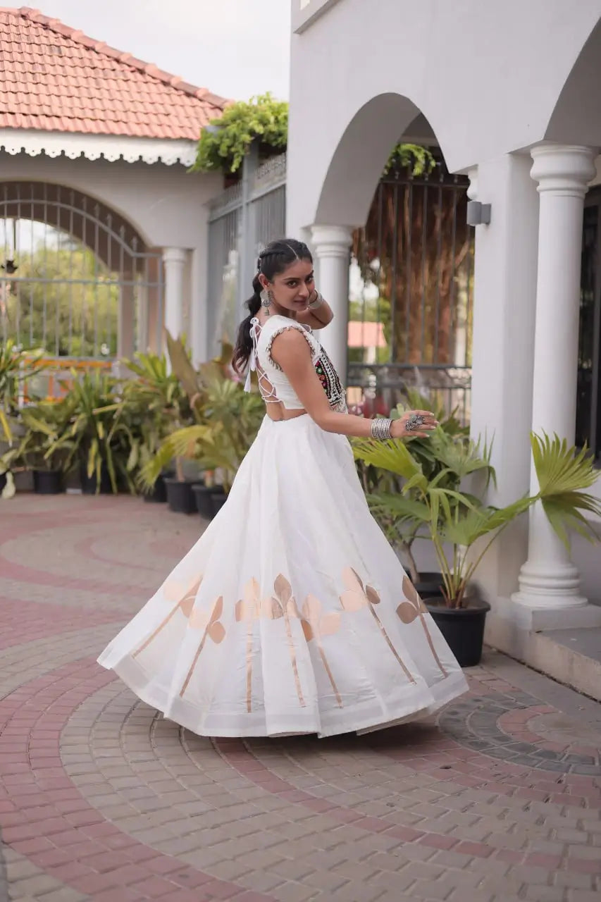 Gota Patti Mirror Crop Lehenga