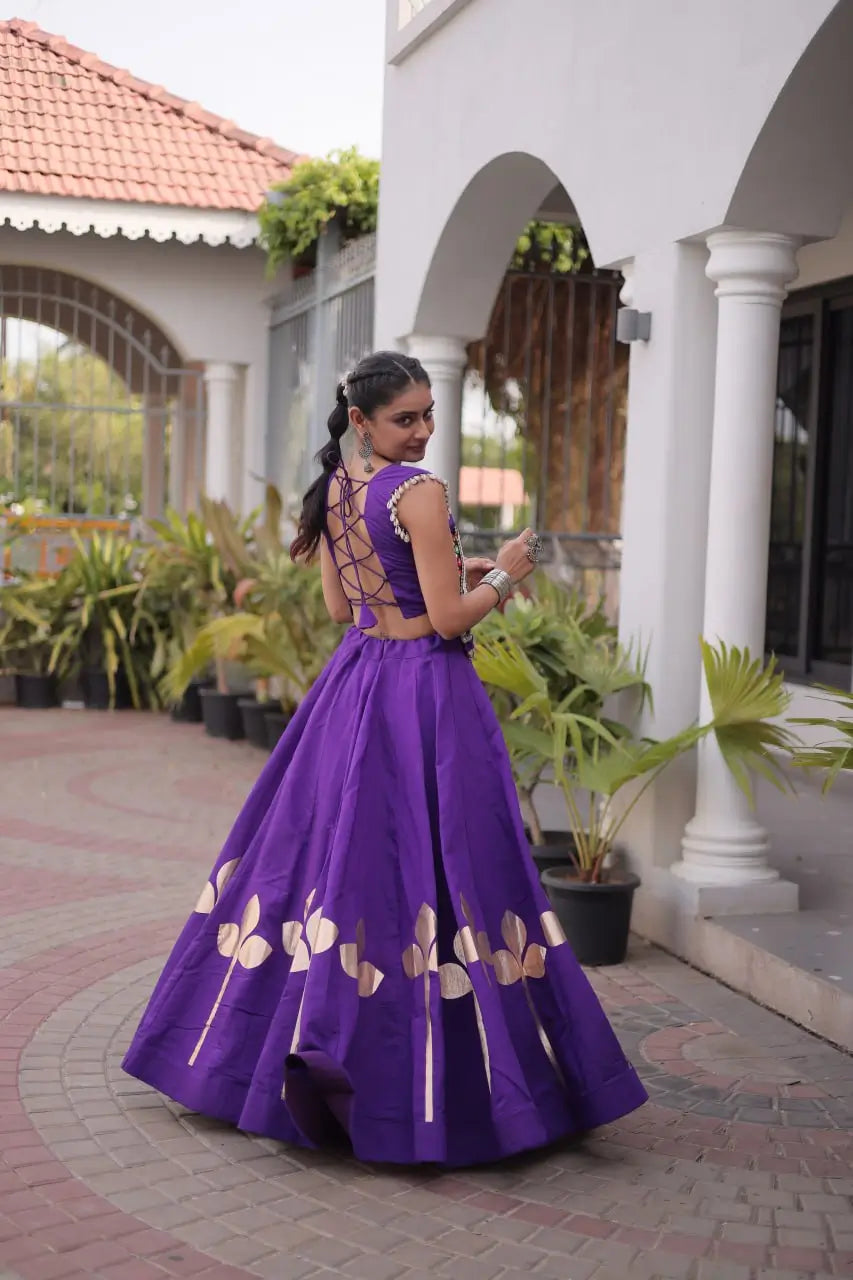 Gota Patti Mirror Crop Lehenga