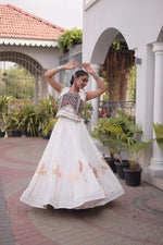 Gota Patti Mirror Crop Lehenga