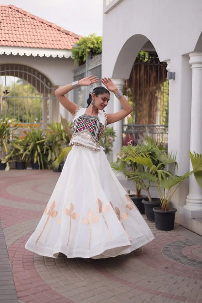 Gota Patti Mirror Crop Lehenga