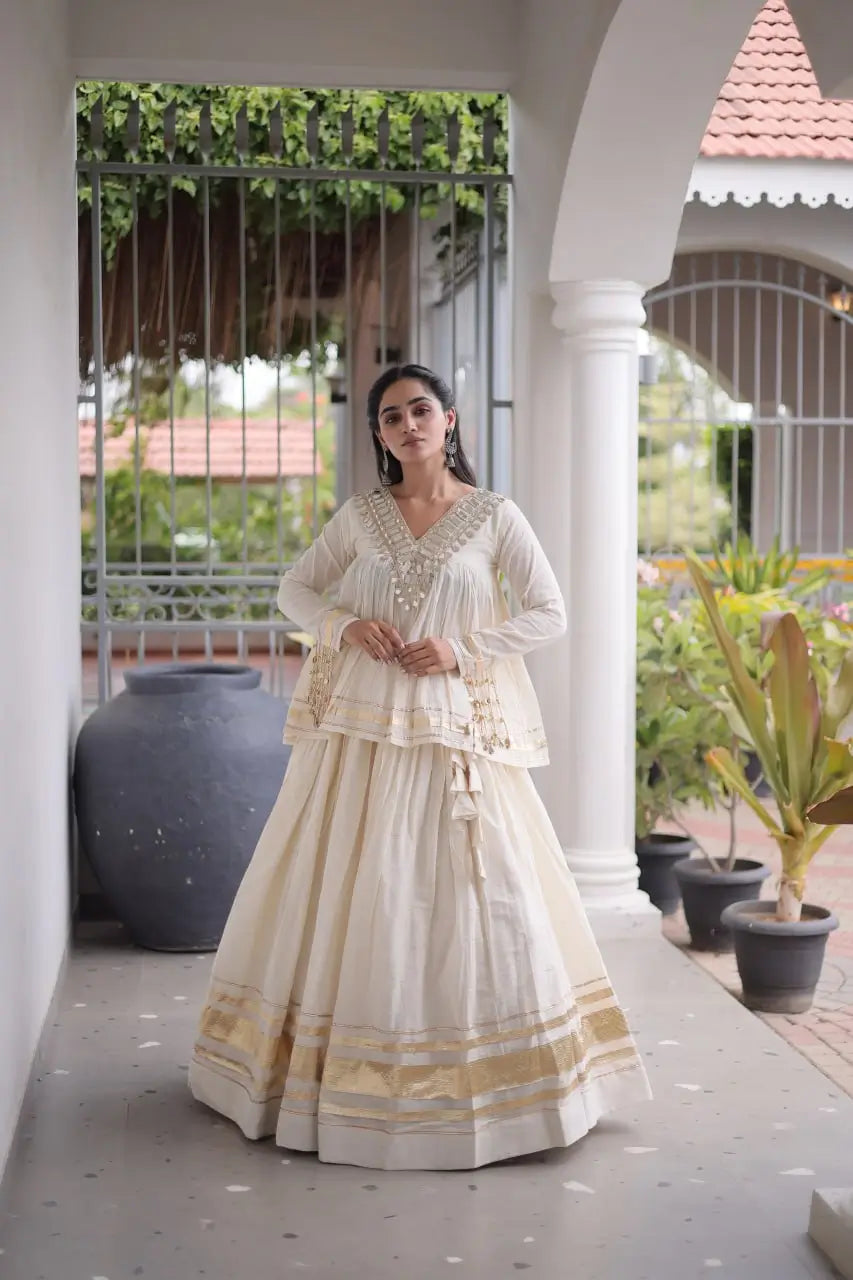 Gota Patti Peplum Lehenga
