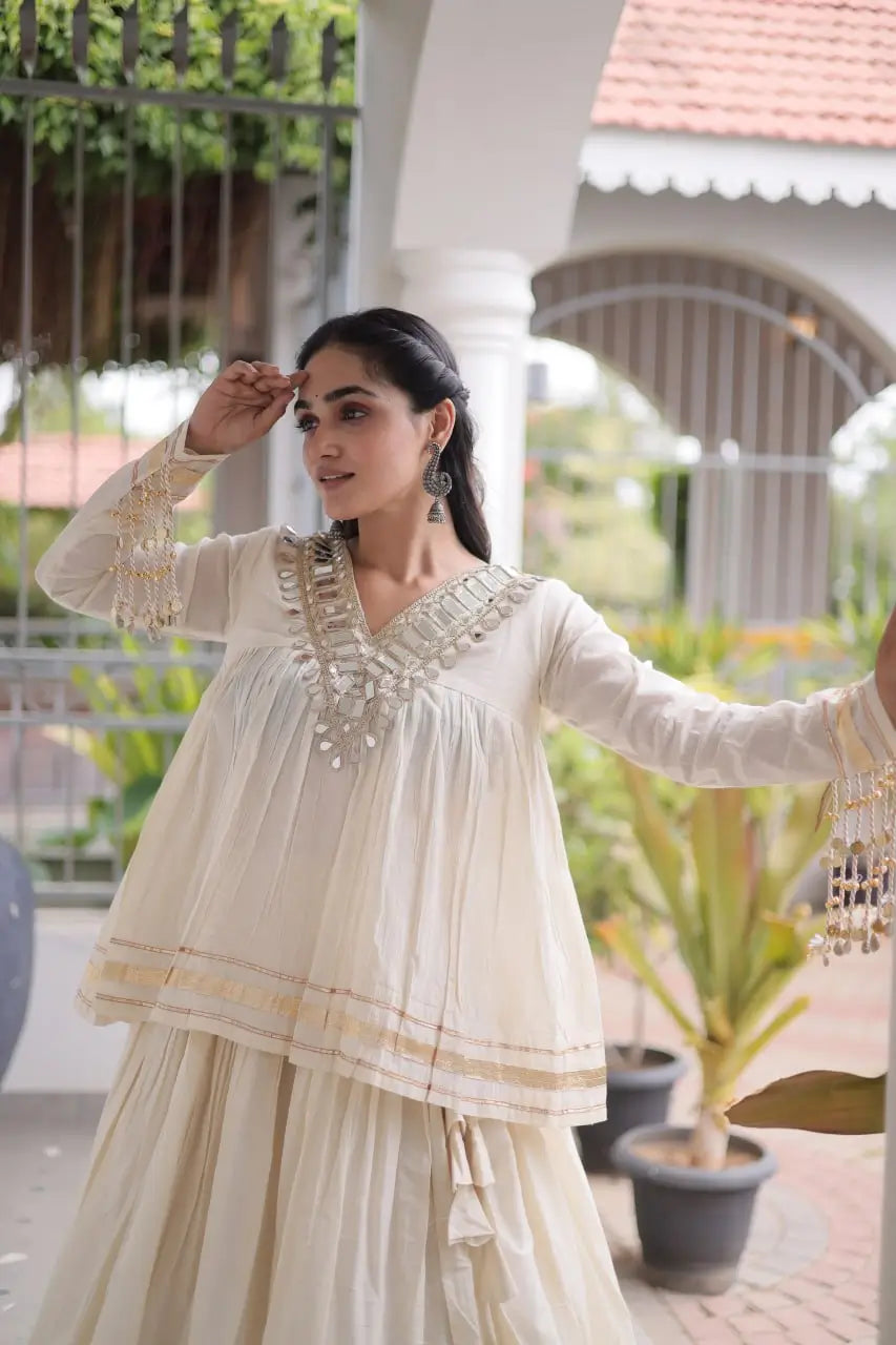 Gota Patti Peplum Lehenga