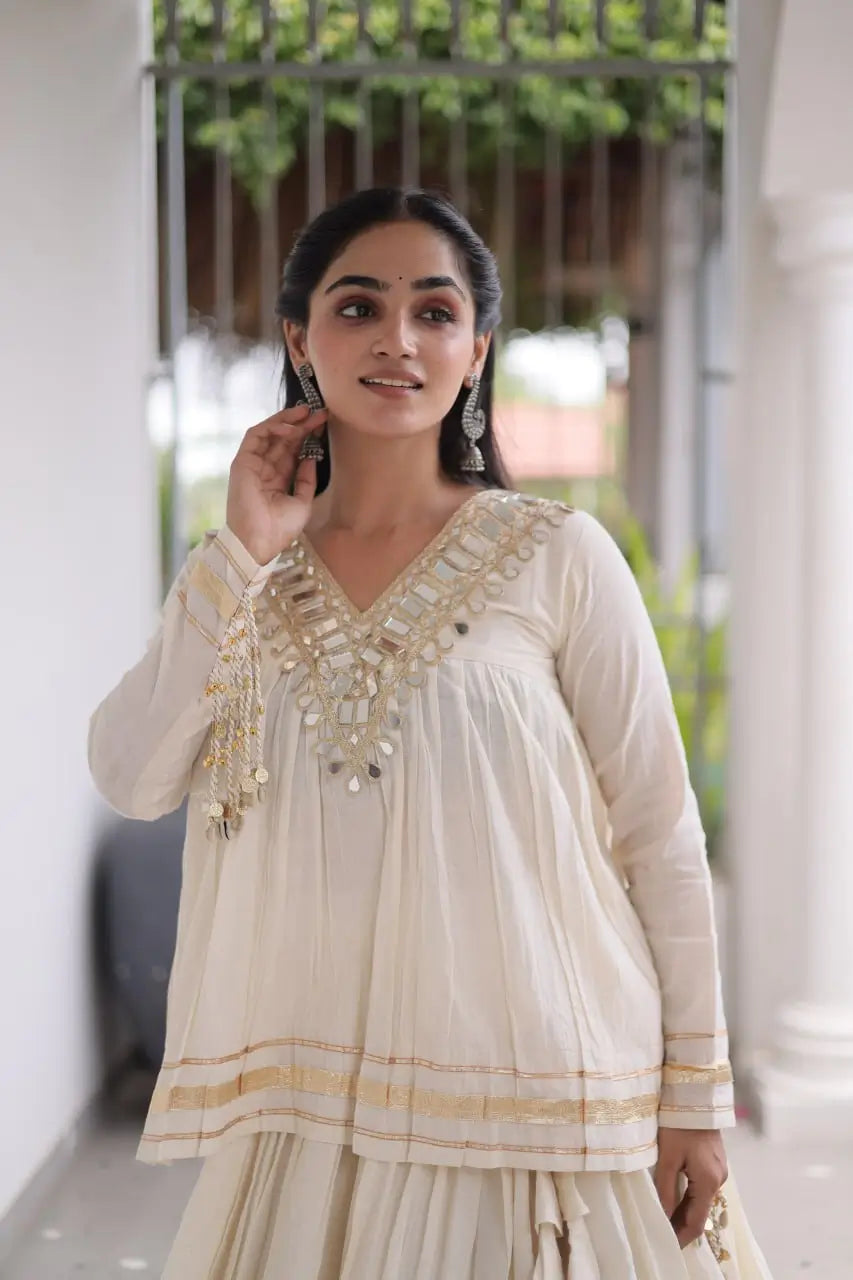 Gota Patti Peplum Lehenga