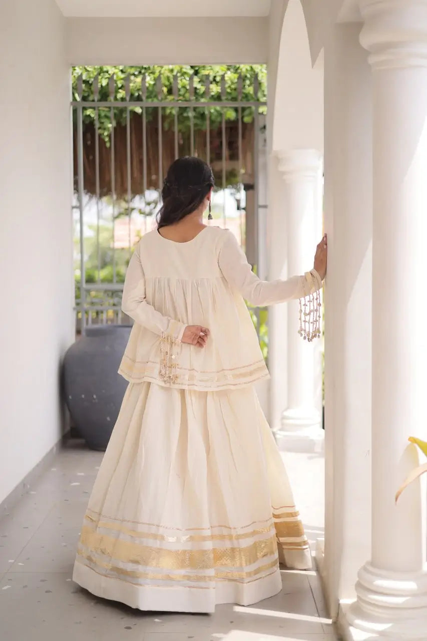 Gota Patti Peplum Lehenga